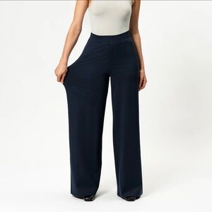 Ninepine Asana Wide Leg Pant Navy Blue Pockets Size XL New with tags